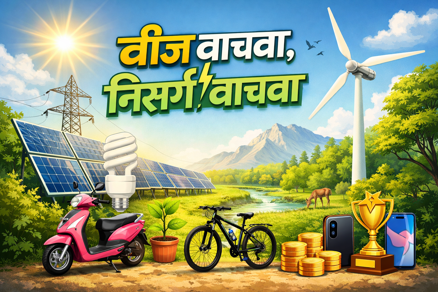 ⚡ 'वीज वाचवा, निसर्ग वाचवा आणि जिंका आकर्षक बक्षिसे!' ⚡