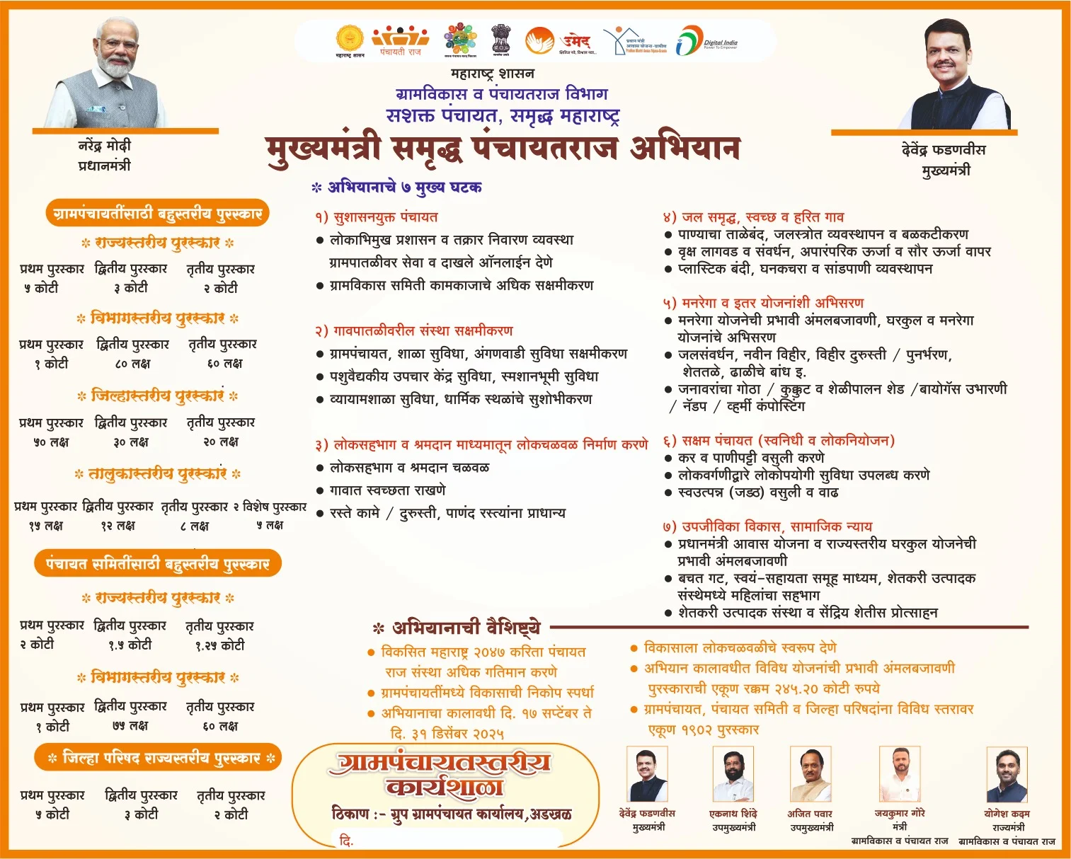 मुख्यमंत्री पंचायत राज अभियान – ग्रामपंचायत अधिकारी  संदेश